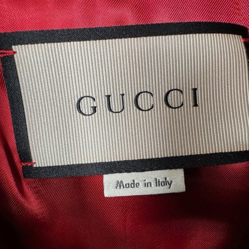 NWT✨ Gucci 2017 Lamb Leather Biker Jacket – Studded & Pearl Detail (IT40 / US 4) - Picture 7 of 13